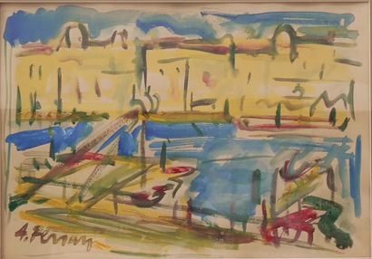 Antoine FERRARI (1910-1995)
Le port
Aquarelle...