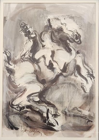 PAMBOUJIAN Gérard (1941) 
Cheval cabré
TECHNIQUE...
