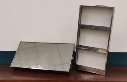 DEUX miroirs reversibles en étagère en a...
