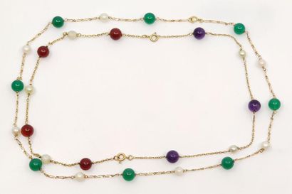 Set of two Marseille necklaces in 750° 
yellow...