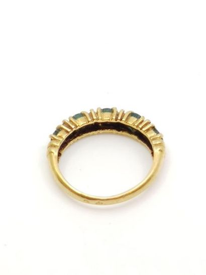 HALF-ALLIANCE in 750° yellow gold decorated...