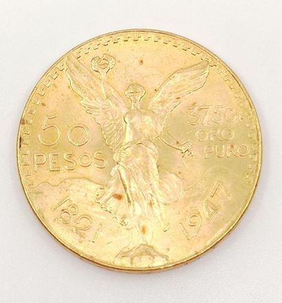 PIECE OF 50 PESOS Mexican 
gold Weight: 41,69...