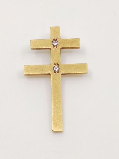 LORRAINE CROSS in 750° yellow gold decorated...