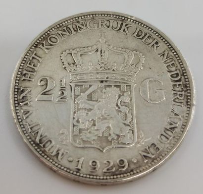 PIECE en argent de 2 demi gulden Wilhelmina
1929
Poids...