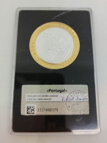 PIECE de 5 euros Portugal en argent, anneau...