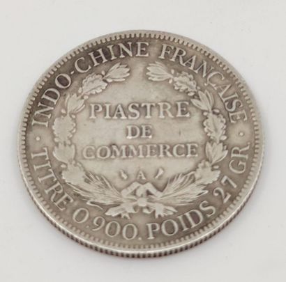 PIASTRE de commerce en argent 
Indochine...