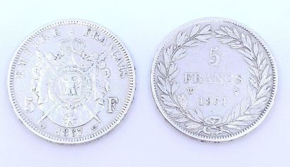 PIECE de cinq francs en argent Louis Philippe...