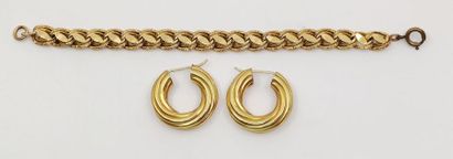 LOT d'or 750° comprenant :
Bracelet en or...