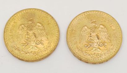 LOT de deux pièces de 50 pesos or Mexicain
1821-1947
Poids...