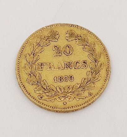 PIECE de Vingt Francs or Louis Philippe 1836/A
Poids...