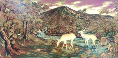 Hanoi School of Fine Arts
Rectangular lacquer...