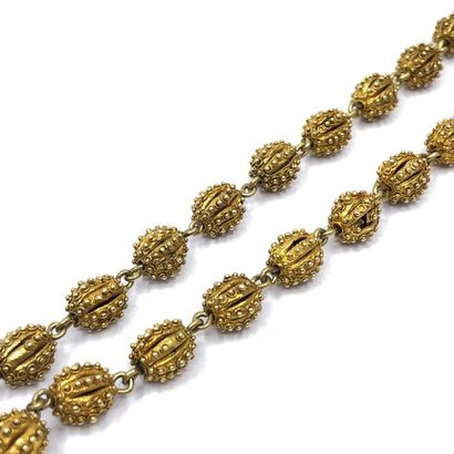 NECKLACE in yellow gold amati 750° in balls...