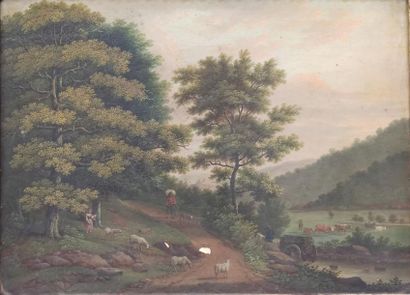 WORK from the XIXth century
Pastoral scene...