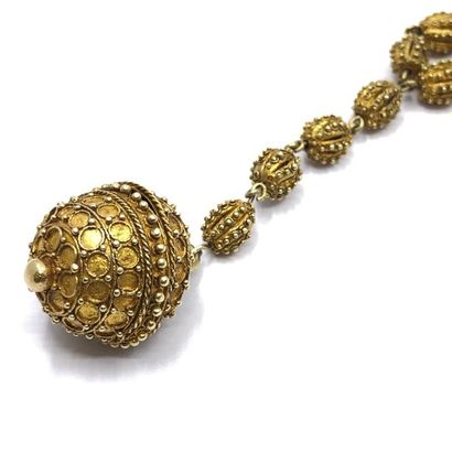 NECKLACE in yellow gold amati 750° in balls...