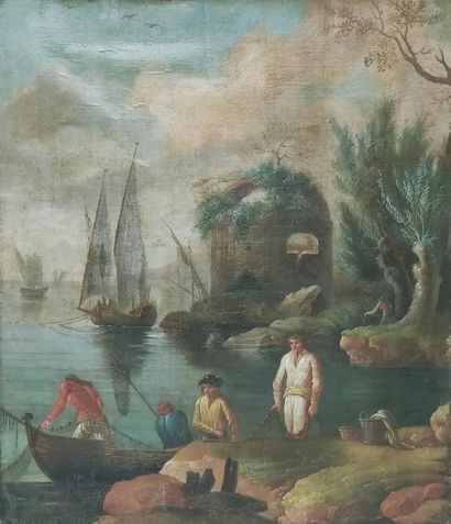18th CENTURY ITALIAN SCHOOL
Fishing scene...