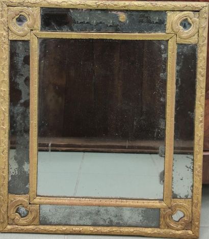 Moulded, carved and gilded wooden MIRROR...