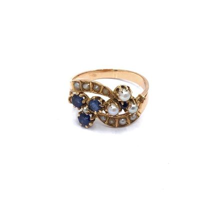 RING in 750° pink gold decorated with fine...
