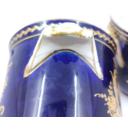SEVRES 
Paire de rafraichissoirs en faïence...