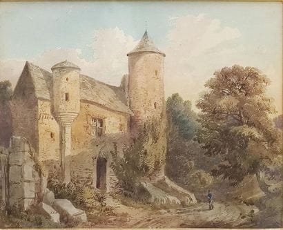 A. VIOTI (XIXème Siècle) 
Château animé 
Aquarelle...