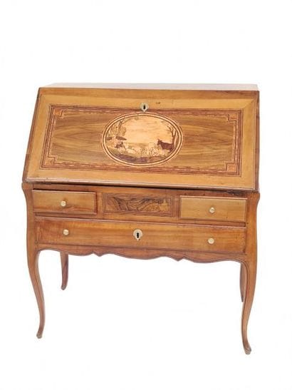 BUREAU de pente Restauration en bois naturel...