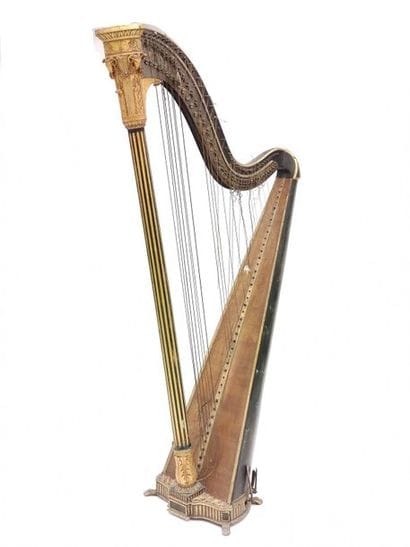 ERARD FRÈRES
Harpe en bois peint et stuc...