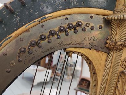 ERARD FRÈRES
Harpe en bois peint et stuc...