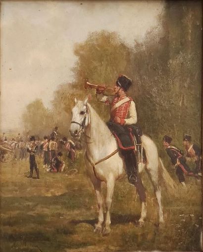 Alexandre PROTAIS (1826-1892)
Les hussards
Huile...