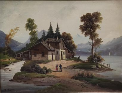 ECOLE SUISSE DU XIXème SIECLE 
Paysages en...
