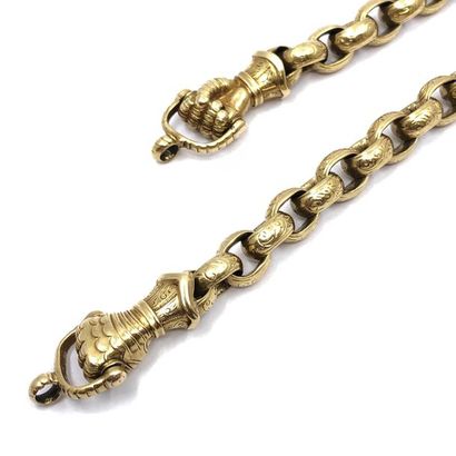CHAIN in 750 ° yellow gold finely chiselled...