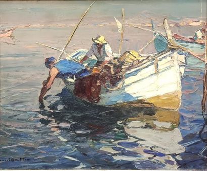Laurent MATTIO (1892-1965) 
Les pécheurs...