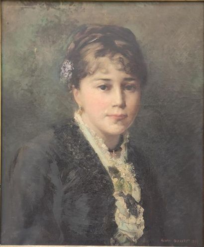 HENRI GIRARDET (1819-1880)
Young woman of...