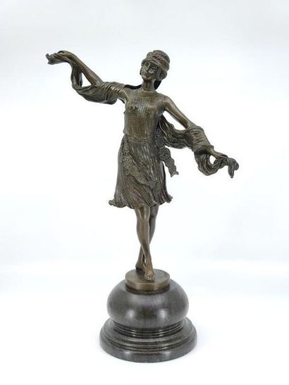 KERNALAN
Bronze with brown patina representing...