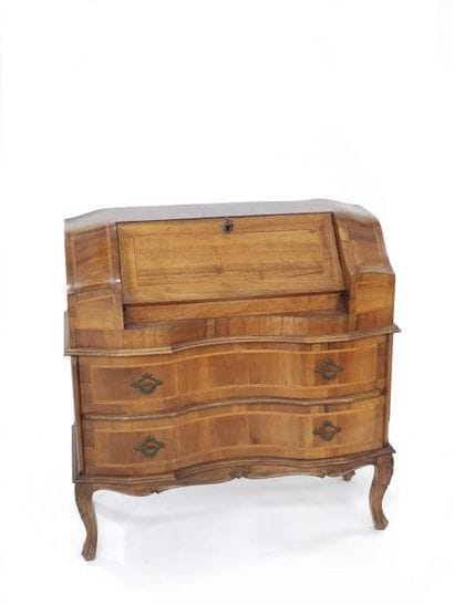 SMALL Veneer sloping desk, opening with a...