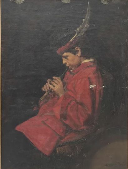 FERDINAND ROYBET (1840-1920)
The pied piper
Oil...