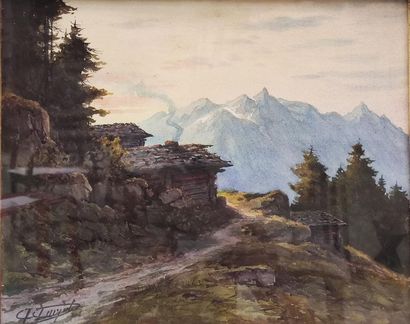 WORK OF THE XXth CENTURY 
Alpine landscapes...