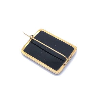 Rectangular spindle in yellow gold 750°/000...