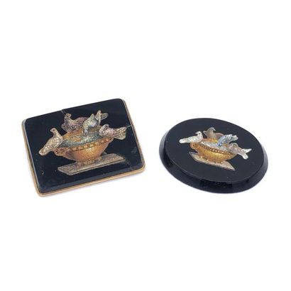 LOT of two micromosaic plates
Rectangular...