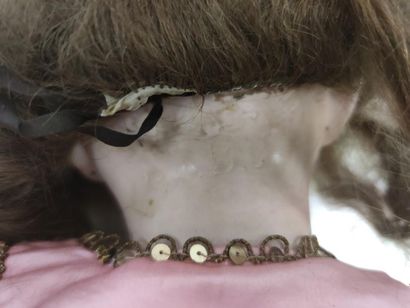 SFBJ
Porcelain HEAD DOLL, size 14, open mouth,...