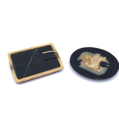 LOT of two micromosaic plates
Rectangular...
