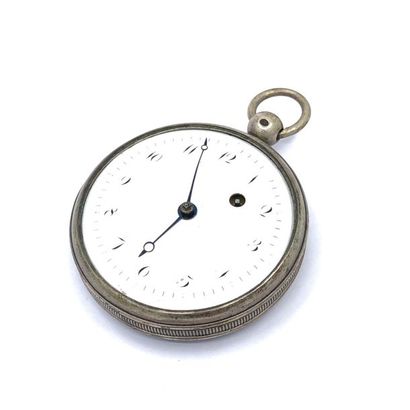 IMPORTANT silver gusset watch 
Column cockerel...