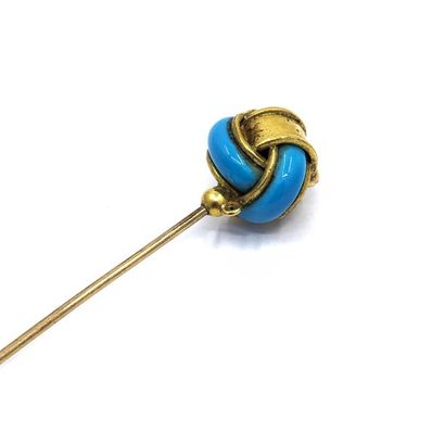 PIN with 750° yellow gold frill in bow shape...