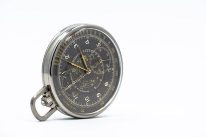 OMEGA
Steel chronograph pocket watch with...