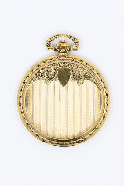 Soapette watch in 750° yellow gold, painted...