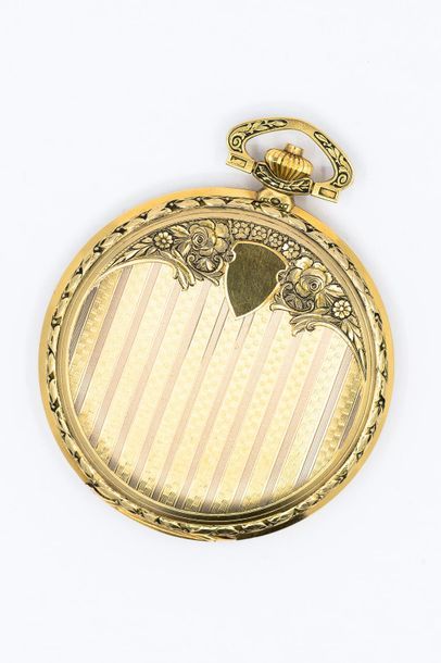 Soapette watch in 750° yellow gold, painted...