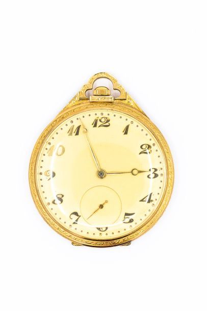 Smocking WATCH in finely chiselled 750° yellow...