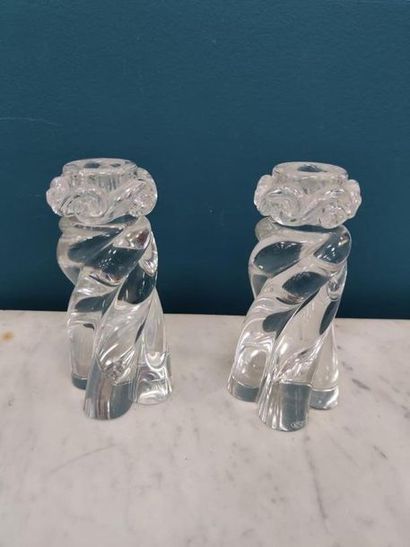 BACCARAT
Crystal candleholder, model ALADIN...