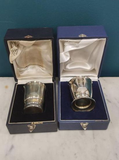 HENIN Two silver timpani in their original...