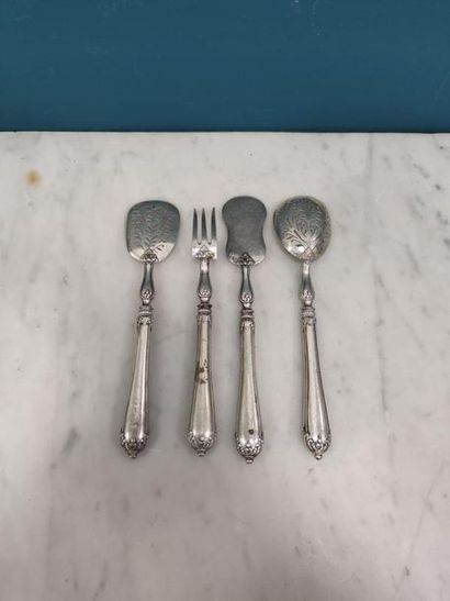 Silver Mignardise set including:
Two sprinkling...