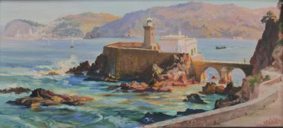 ORTEGA José 1877-1955
Lighthouse at the entrance...