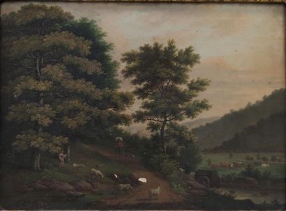 WORK from the XIXth century
Pastoral scene...